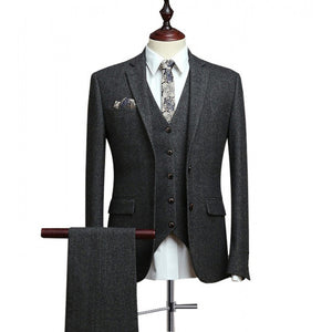 Ouvrir l&#39;image dans le diaporama, Costume homme en tweed de laine
